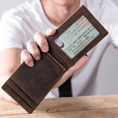 Leather Mens Cool billfold Wallets Card Holder Small Card Slim Wallets for Men