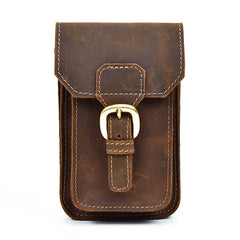 MEN LEATHER Belt Pouch WAIST BAG HIP PACK BELT BAG Cell Phone Holster