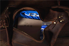 Cool Leather Mens Chest Bag Sling Bags Sling Crossbody Bag Travel Sling Bag for men