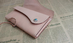 Cool Leather Mens Clutch Long Wallets Handmade Vintage Long Wallet for Women