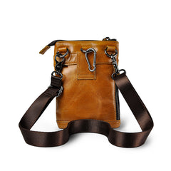 Small Leather Mens Belt Pouch Waist Bag Shoulder Bag BELT BAG For Men