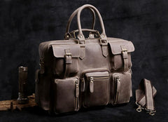 Genuine Leather Mens Cool Weekender Bag Travel Bag Duffle Bags Briefcase Messenger Bag for men