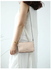 Cute Leather Womens Small Box Crossbody Bag Purse Zipper Shoulder Bag for Women