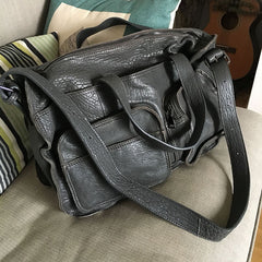 Vintage WOMENs LEATHER Travel Handbag Travel Bag Shoulder Bag FOR WOMEN