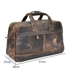 Cool Leather Mens Weekender Bag Travel Bags Duffle Bags Holdall Bag for men