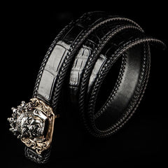 Handmade Black Leather Mens Belts Cool Leather Mens Belt for Men