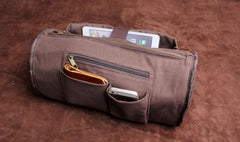 Genuine Leather Mens Barrel Bag Cool Weekender Bag Travel Bag Duffle Bags Overnight Bag Holdall Bag for men