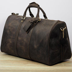 Cool Leather Mens Overnight Bags Weekender Bag Vintage Travel Bags Duffle Bags for Men