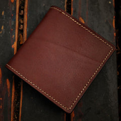 Handmade Leather Mens billfold Wallet Cool Slim Wallet Biker Wallet for Men