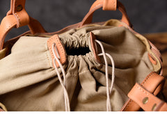 Leather Canvas Women Bucket Bag Shopper Bag Shoulder Bag For Women