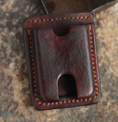 Cool Mens Leather Zippo Lighter Case with Loop Zippo lighter Holder with clip