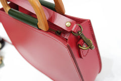 Handmade Leather Round Bag Crossbody Bag Shoulder Bag Purse for Women Leather Bag