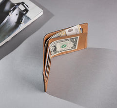 Handmade Cool Leather Mens billfold Leather Wallet Men Small Wallets Bifold for Men