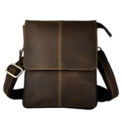 Mens Leather Small COURIER BAG Side Bag Waist Pouch Holster Belt Case Belt Pouch for Men