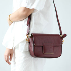 Stylish LEATHER WOMEN Saddle Messenger SHOULDER BAG Crossbody Purse FOR WOMEN