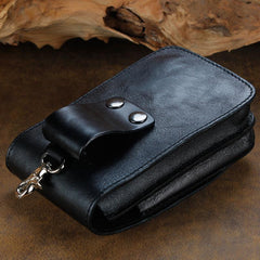 Cool Leather Mens Snake Biker Belt Pouch Waist Bag Drop Leg Bag for Men