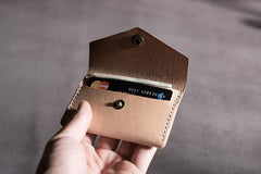 Handmade Leather Mens Cool billfold Wallet Card Holder Small Card Slim Wallets for Men