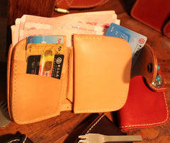 Cool Leather Small Biker Chain Wallet Mens Handmade billfold Chain Wallet Biker Wallet