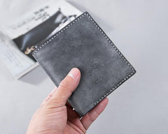 Cool Leather Mens billfold Leather Wallets Men Small Bifold Wallets for Men