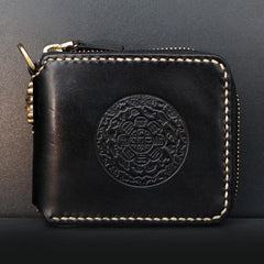 Handmade Leather Mens Biker Chain Wallet Cool Leather Wallets Small Chain Wallets for Men