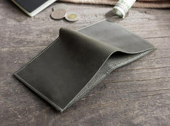 Cool Leather Mens Small Slim Wallet billfold Wallets Bifold for Men