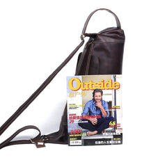 Genuine Leather Mens Coffee Cool Sling Pack Chest Bag Sling Bag Crossbody Pack for men
