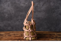 Leather Canvas Women Bucket Bag Shopper Bag Shoulder Bag For Women