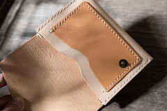 Handmade Leather Mens Cool billfold Wallet Card Holder Small Card Slim Wallets for Men