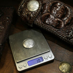 Handmade Leather Crocodile skin Biker Wallet Mens Cool Chain Wallet Trucker Wallet with Chain