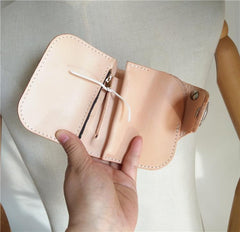 Leather Small Biker Chain Wallets Cool billfold Handmade Biker Wallets with Chain