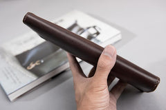 Cool Leather Mens Travel Long Wallets Passport Leather Wallet Long Wallets for Men