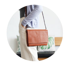 Stylish Leather Womens Slim Crossbody Bag Purse Cute Shoulder Bag for Women