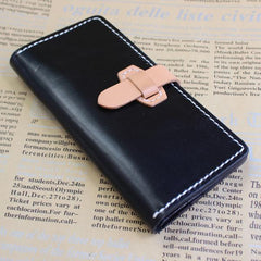 Handmade Leather Womens Vintage Long Wallet Cute Long Wallet for Women