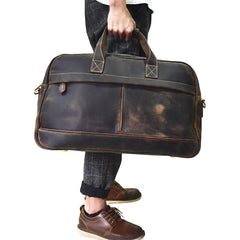 Cool Leather Mens Weekender Bag Travel Bags Duffle Bags Holdall Bag for men