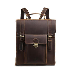 Cool Leather Mens Briefcase Messenger Bag Shoulder Bag Satchel Backpack for men