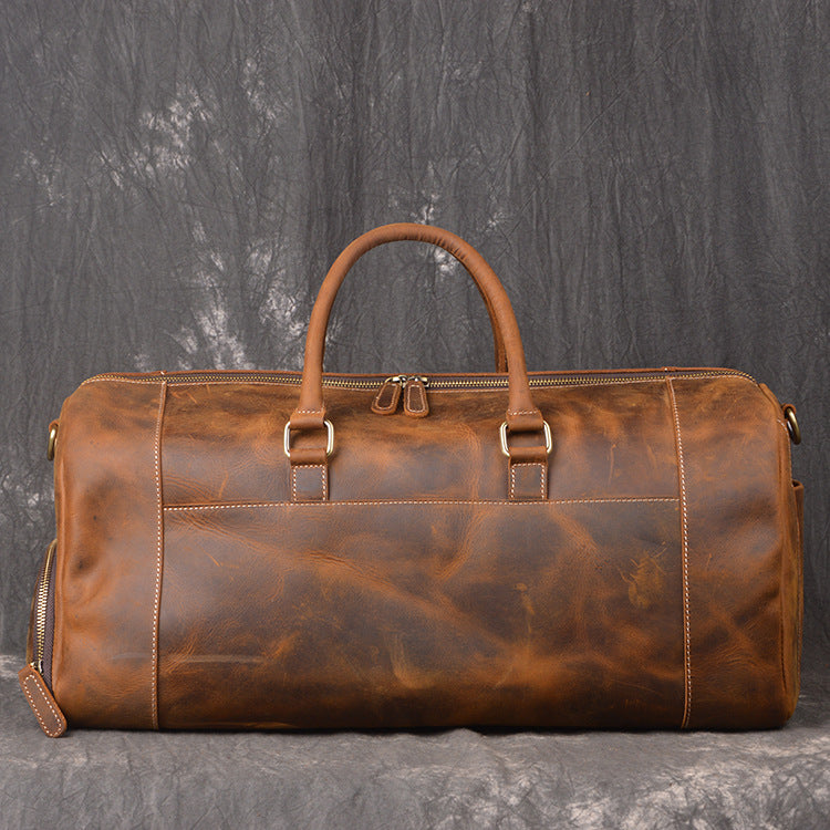 Men Leather Brown Weekender Bag Vintage Travel Bag Duffle Bags Overnight Bag Holdall Bag for men