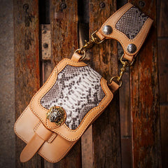 Handmade Mens Leather Belt Pouch Cases Waist Bag Hip Pack Belt Bag for Men