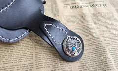 Cool Leather Mens Biker Chain Wallet Cool Handmade Long Biker Wallet with Chain