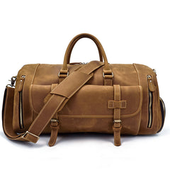 Men Leather Brown Weekender Bag Vintage Travel Bag Duffle Bags Overnight Bag Holdall Bag for men