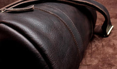 Genuine Leather Mens Barrel Bag Cool Weekender Bag Travel Bag Duffle Bags Overnight Bag Holdall Bag for men