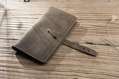 Cool Leather Mens Travel Long Wallet Passport Leather Wallet Long Wallet for Men