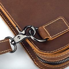 GENUINE LEATHER MENS Vintage Brown Clutch Wristlet Bag MESSENGER BAG FOR MEN