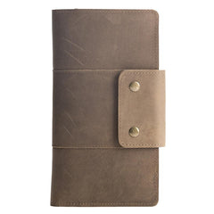 Cool Leather Mens Travel Long Wallet Passport Leather Wallet Long Wallets for Men