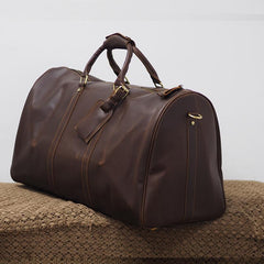 Cool Leather Mens Overnight Bags Weekender Bag Vintage Travel Bags Duffle Bags for Men