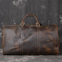 Genuine Leather Mens Cool Weekender Bag Travel Bag Duffle Bags Overnight Bag Holdall Bag for men
