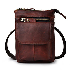Small Leather Mens Belt Pouch Waist Bag Shoulder Bag BELT BAG For Men