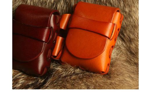 Cool Leather Mens Cigarette Case Cigarette Holder with Belt Loop Lighter Holder for Men