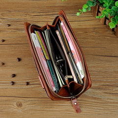 LEATHER MENS Clutch Vintage Coffee Wristlet Bag FOR MEN