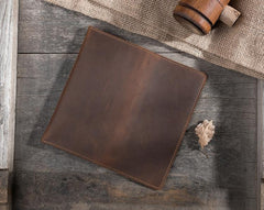 Handmade Leather Mens Clutch Wallet Cool Leather Wallet Long Phone Wallets for Men