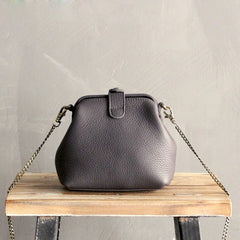 Vintage LEATHER WOMEN Small Doctor Purse Chain SHOULDER BAG Purses FOR WOMEN